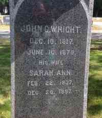 John WRIGHT - Grave
